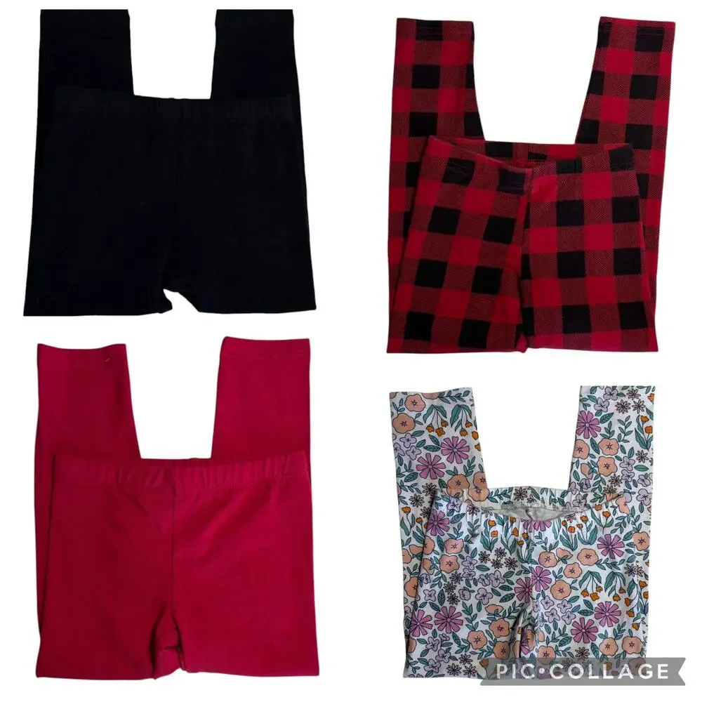 12pc Toddler Girls 4t / 5t Clothing Bundle Leggings Shorts Nightgowns & Bathrobe